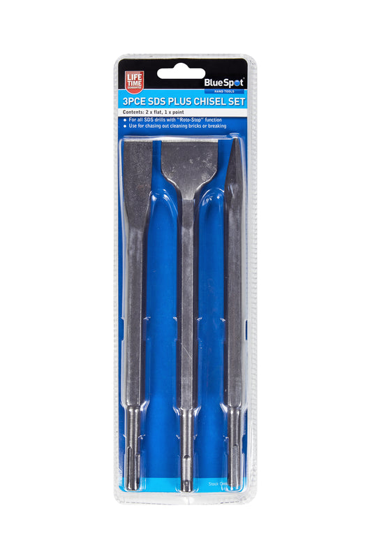 BlueSpot 3 PCE SDS Plus Chisel Set 20012