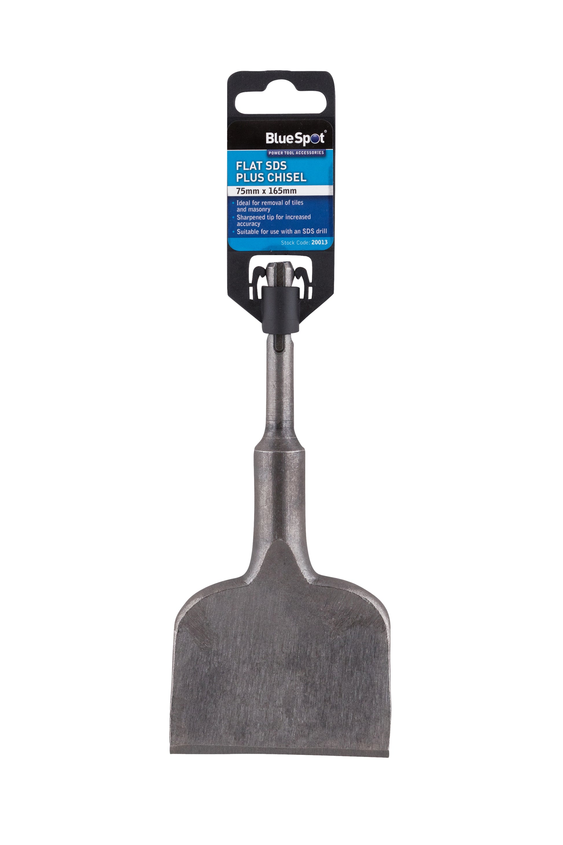 BlueSpot 75mm x 165mm Flat SDS Plus Chisel 20013