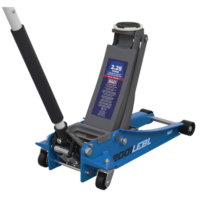 Sealey 2.25tonne Low Entry Trolley Jack with Rocket Lift- Blue 2001LEBL