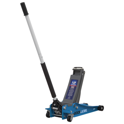 Sealey 2.25tonne Low Entry Trolley Jack with Rocket Lift- Blue 2001LEBL