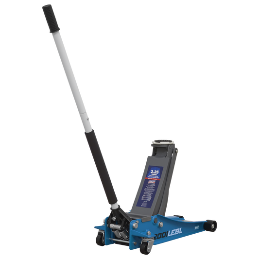 Sealey 2.25tonne Low Entry Trolley Jack with Rocket Lift- Blue 2001LEBL