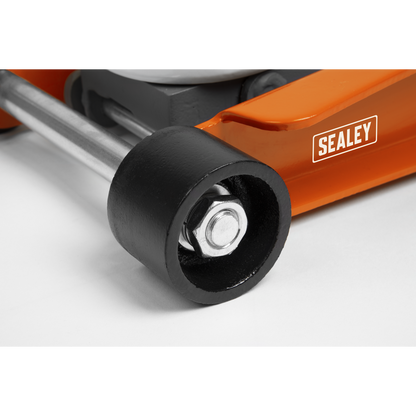 Sealey 2.25tonne Low Entry Trolley Jack with Rocket Lift - Orange 2001LEOR