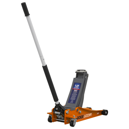 Sealey 2.25tonne Low Entry Trolley Jack with Rocket Lift - Orange 2001LEOR