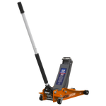 Sealey 2.25tonne Low Entry Trolley Jack with Rocket Lift - Orange 2001LEOR