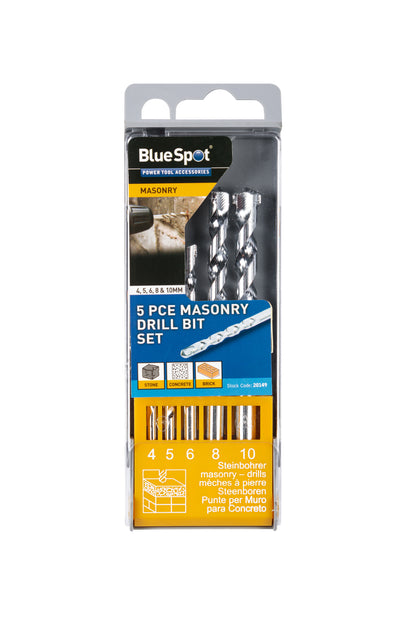 BlueSpot 5 PCE Masonry Drill Bit Set (4-10mm) 20149