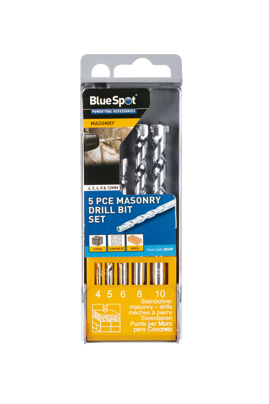 BlueSpot 5 PCE Masonry Drill Bit Set (4-10mm) 20149
