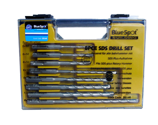 BlueSpot 8 PCE SDS Plus Drill Bit Set (5-12mm) 20168