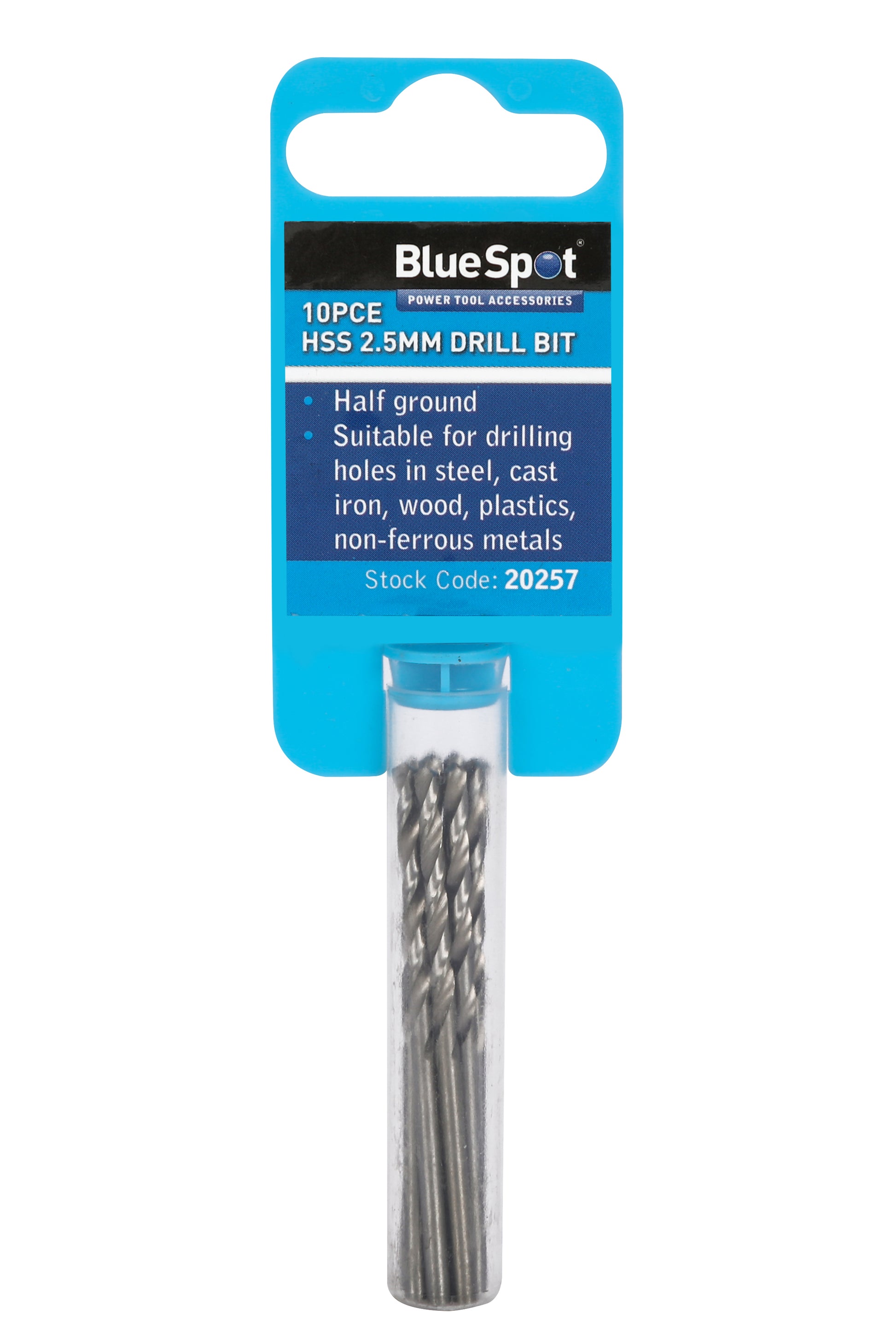 BlueSpot 10 PCE 2.5mm HSS Drill Set 20257