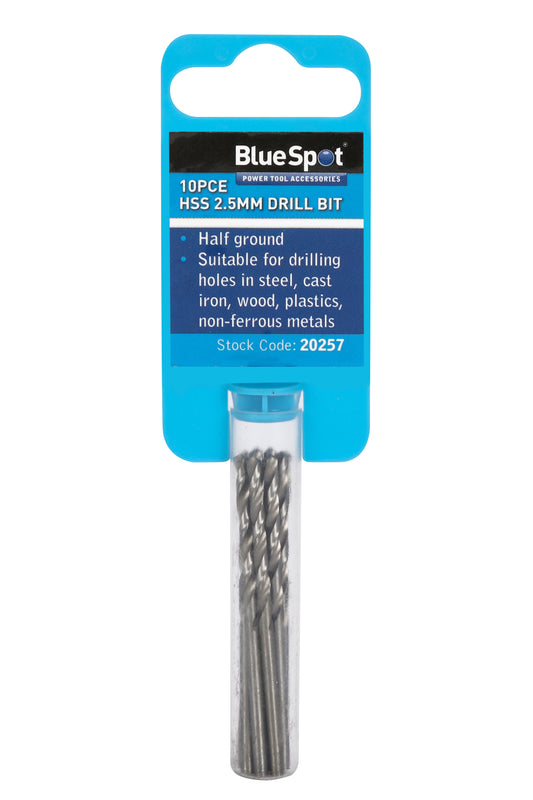 BlueSpot 10 PCE 2.5mm HSS Drill Set 20257