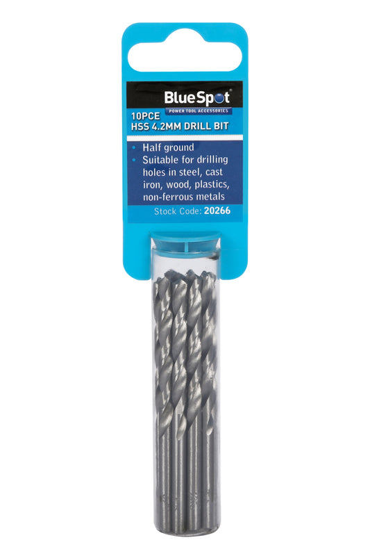 BlueSpot 10 PCE 4. 2mm HSS Drill Set 20266