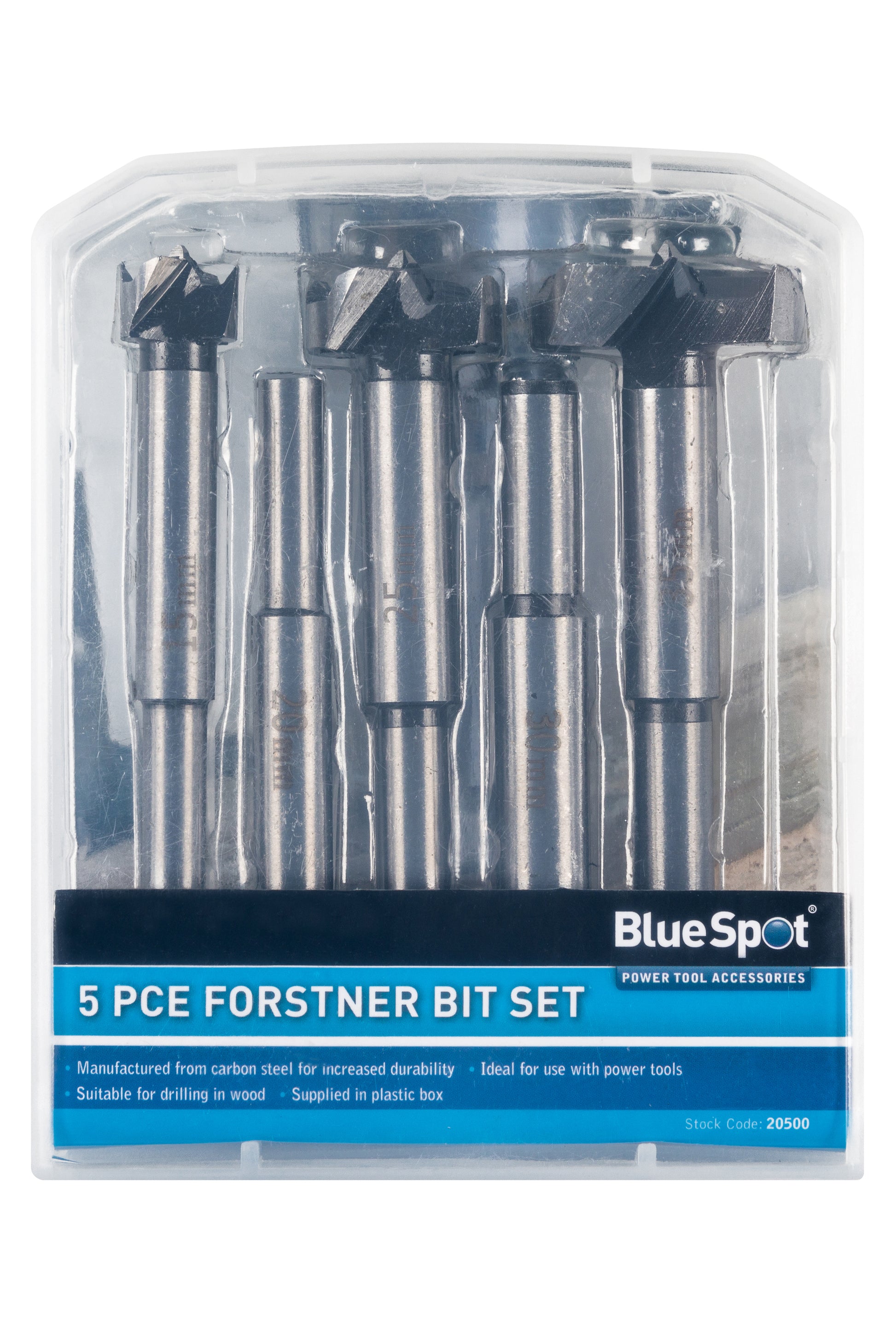 BlueSpot 5 PCE Forstner Bit Set (15-35mm) 20500