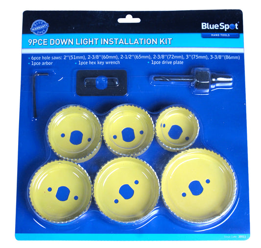 BlueSpot 9 PCE Downlight Installation Kit (51 - 86mm) 20511