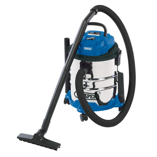 Draper Wet and Dry Vacuum Cleaner with Stainless Steel Tank, 20L, 1250W DRA-20515