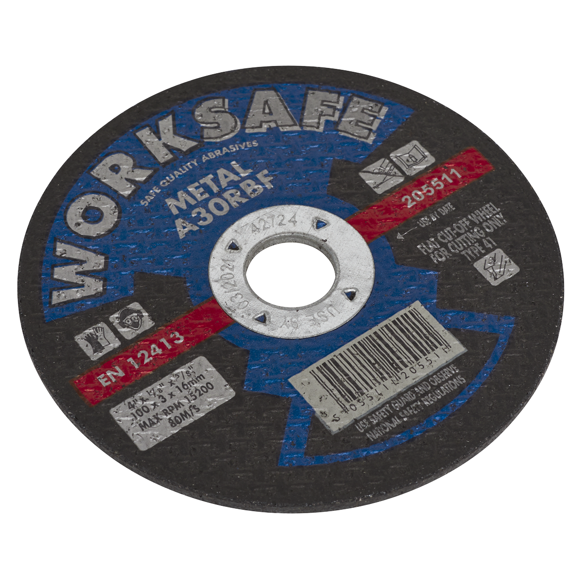 Sealey Ø100 x 3.2 x Ø16mm Flat Metal Cutting Disc 205511