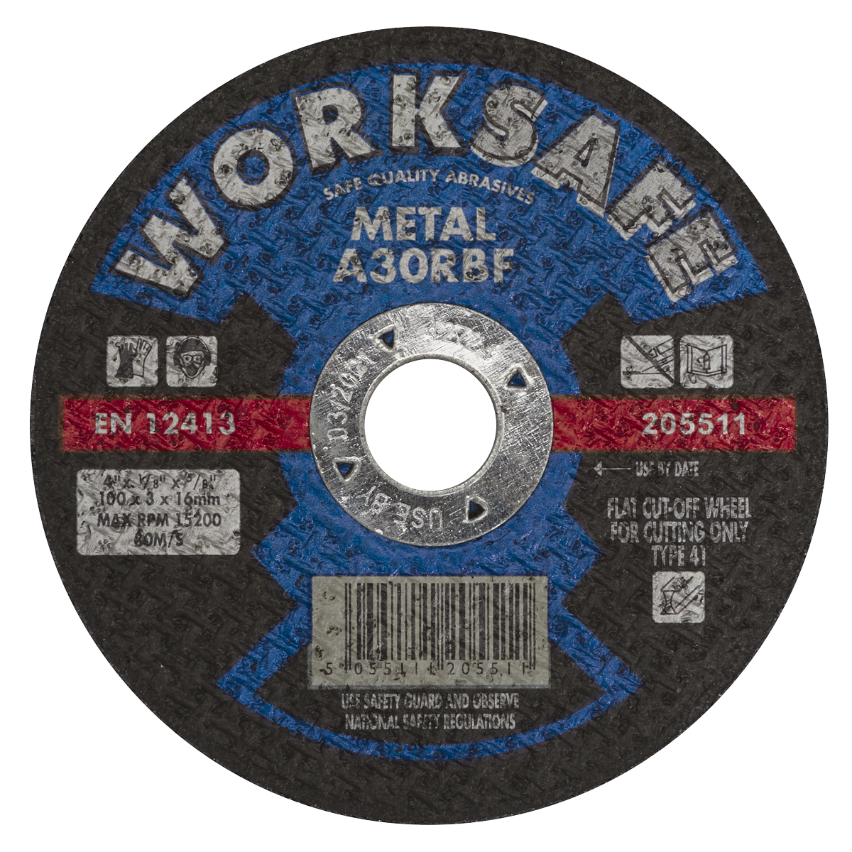 Sealey Ø100 x 3.2 x Ø16mm Flat Metal Cutting Disc 205511
