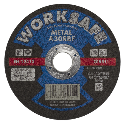 Sealey Ø100 x 3.2 x Ø16mm Flat Metal Cutting Disc 205511