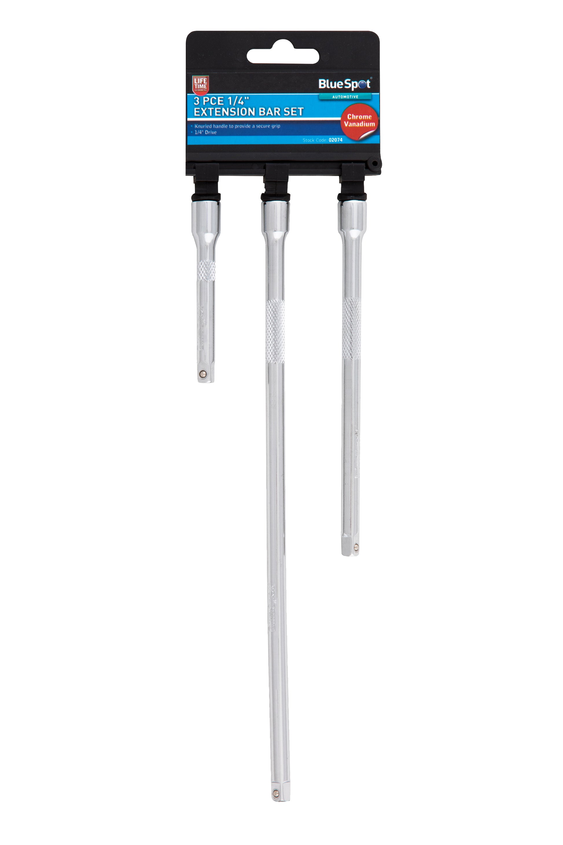 BlueSpot 3 PCE 1/4" Extension Bar Set 02074