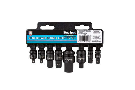 BlueSpot 8 PCE Impact Socket Adaptor Set (1/4"-3/4") 02080