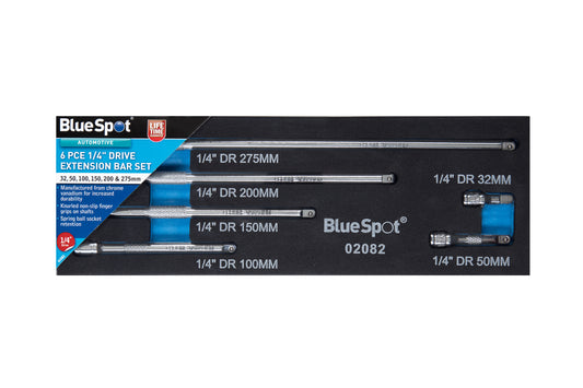 BlueSpot 6 PCE 1/4" Extension Bar Set (EVA FOAM)  02082