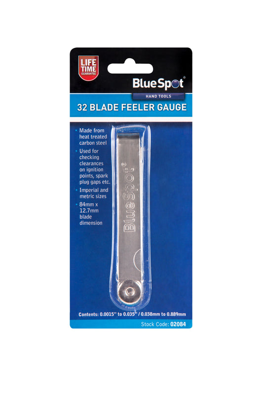 BlueSpot 32 Blade Feeler Gauge 02084