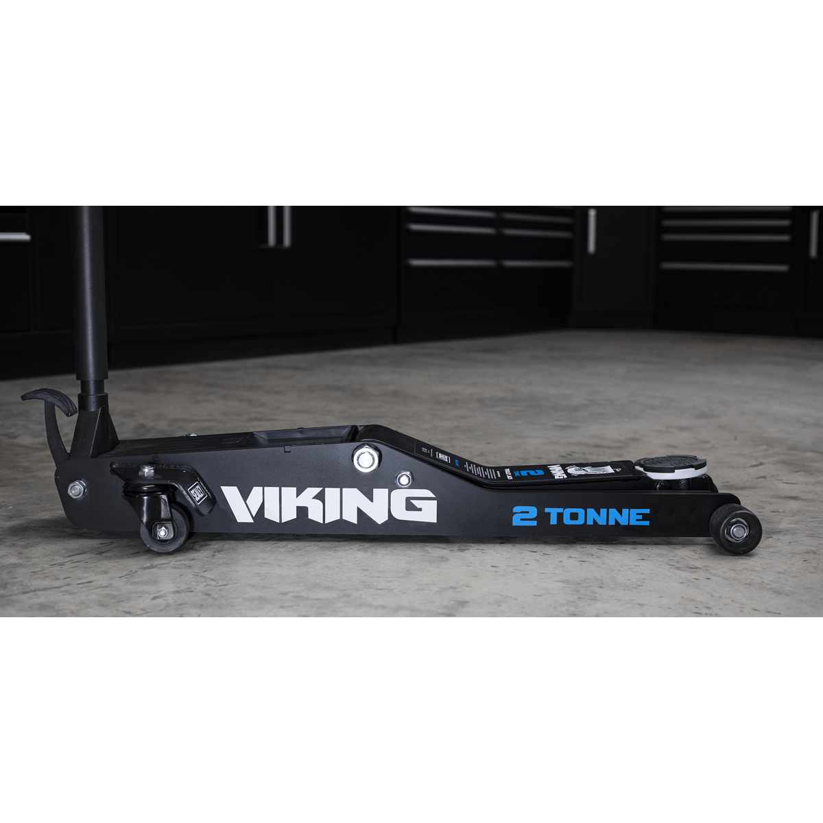 Sealey Viking 2tonne Low Entry Long Reach Trolley Jack with Rocket Lift 2100TB
