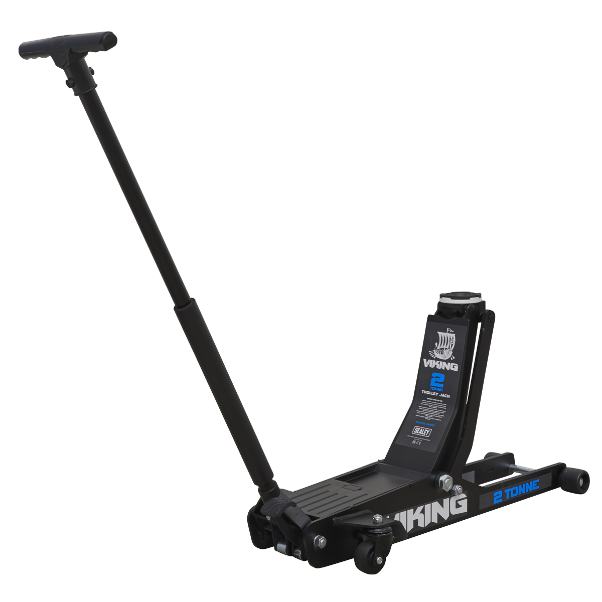 Sealey Viking 2tonne Low Entry Long Reach Trolley Jack with Rocket Lift 2100TB