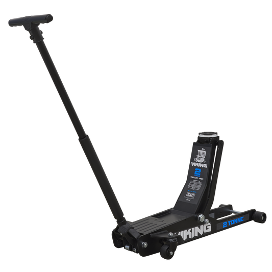 Sealey Viking 2tonne Low Entry Long Reach Trolley Jack with Rocket Lift 2100TB