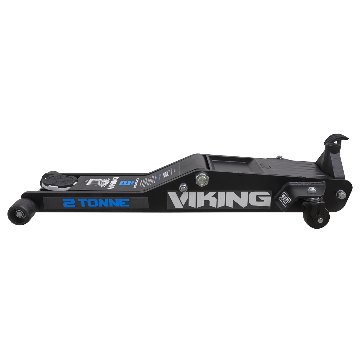 Sealey Viking 2tonne Low Entry Long Reach Trolley Jack with Rocket Lift 2100TB