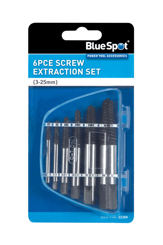 BlueSpot 6 PCE Screw Extraction Set (3-25mm) 22304