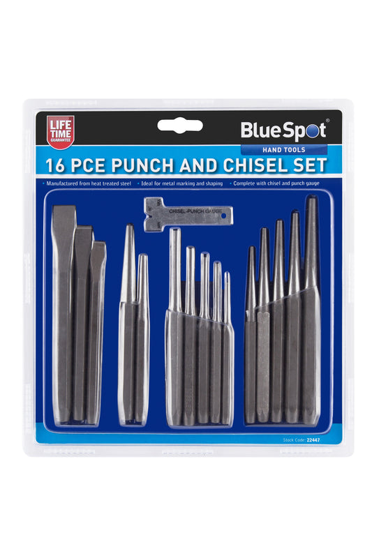 BlueSpot 16 PCE Punch and Chisel Set 22447