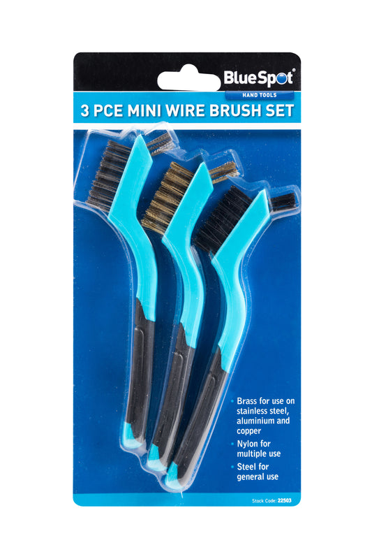BlueSpot 3 PCE Mini Wire Brush Set 22503