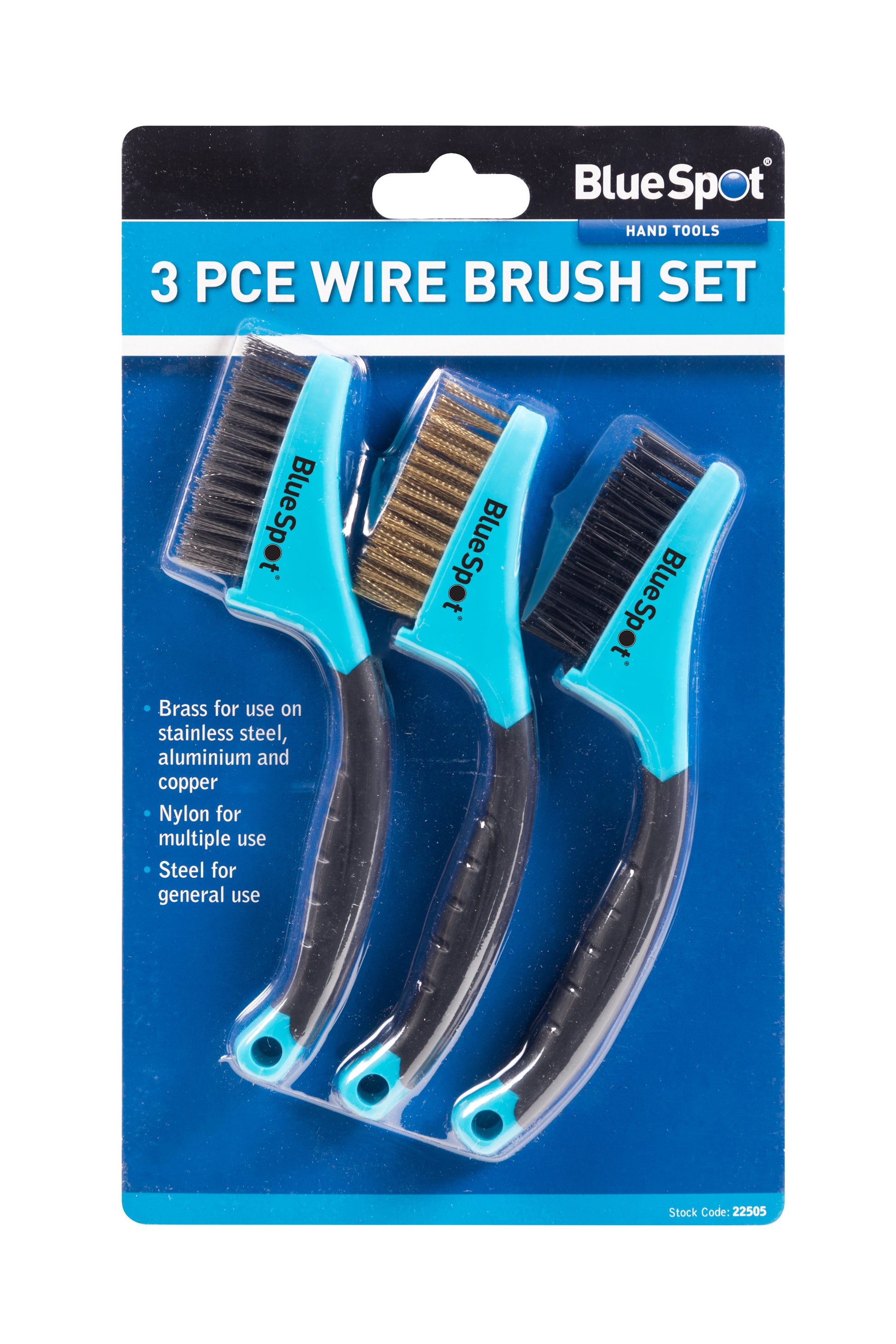 BlueSpot 3 PCE Wire Brush Set 22505