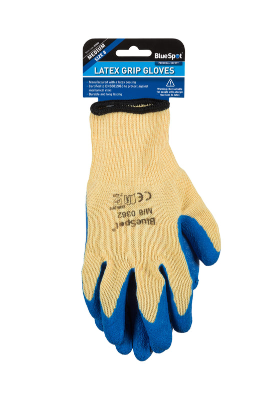 BlueSpot  Latex Grip Gloves (Medium) 23000