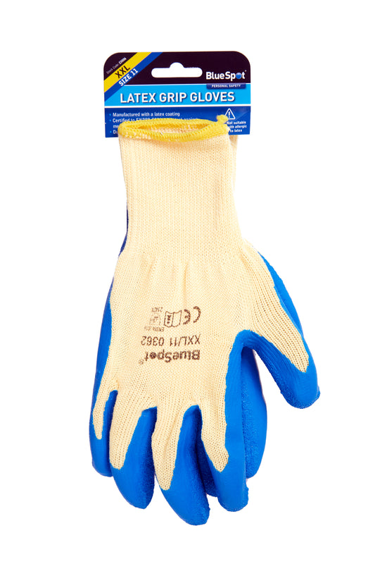 BlueSpot  Latex Grip Gloves (XXL) 23006