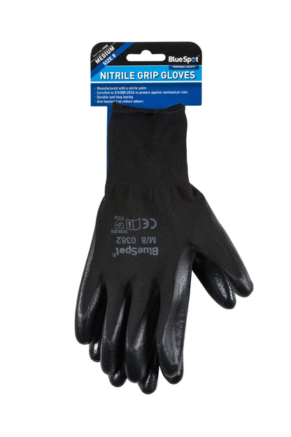 BlueSpot Nitrile Grip Gloves (Medium) 23008
