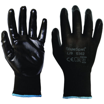 BlueSpot Nitrile Grip Gloves (Large) 23010