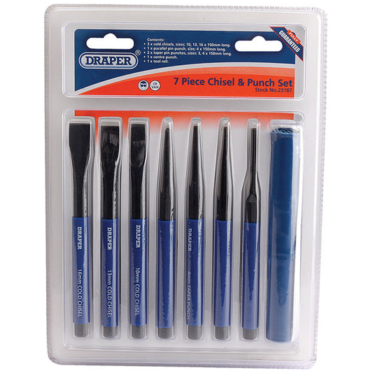 Draper Chisel and Punch Set (7 Piece) DRA-23187
