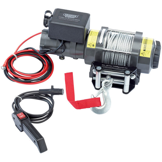 Draper 12V Recovery Winch, 1134kg DRA-24441