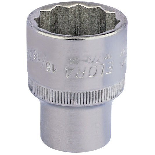 Elora Bi-Hexagon Socket, 1/2" Sq. Dr., 15/16" DRA-24450