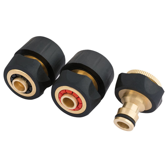 Draper Brass and Rubber Hose Connector Set (3 Piece) DRA-24529