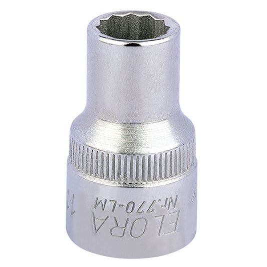 Elora Bi-Hexagon Socket, 1/2" Sq. Dr., 11mm DRA-24567