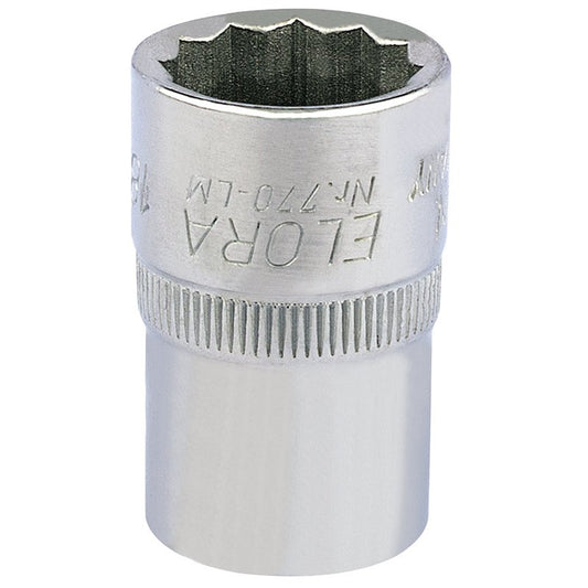 Elora Bi-Hexagon Socket, 1/2" Sq. Dr., 18mm DRA-24632