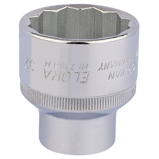 Elora Bi-Hexagon Socket, 1/2" Sq. Dr., 32mm DRA-24765