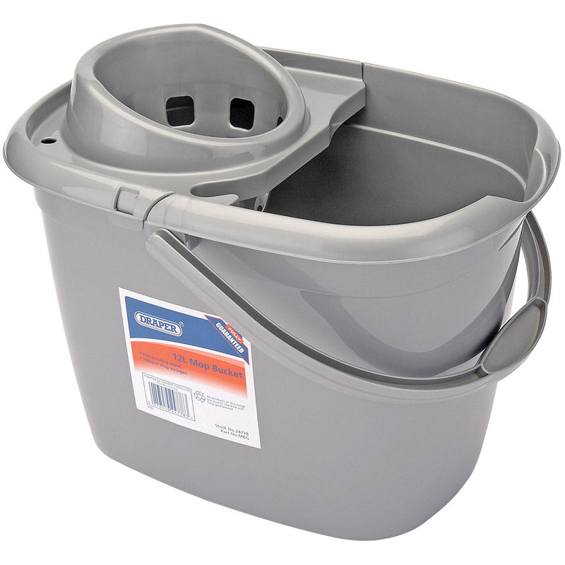 Draper Plastic Mop Bucket, 12L DRA-24778