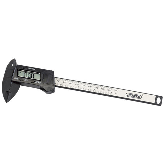 Draper Carbon Fibre Digital Caliper Gauge, 150mm or 6" DRA-24816