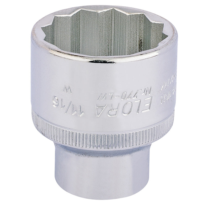 Elora Whitworth Bi-Hexagon Socket, 1/2" Sq. Dr., 11/16" DRA-24880