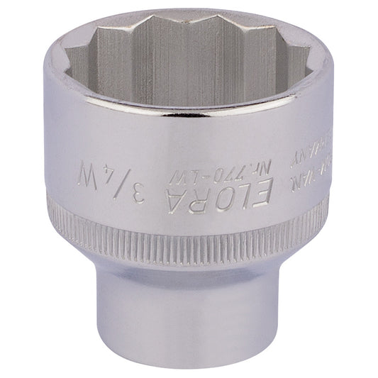 Elora Whitworth Bi-Hexagon Socket, 1/2" Sq. Dr., 3/4" DRA-24898