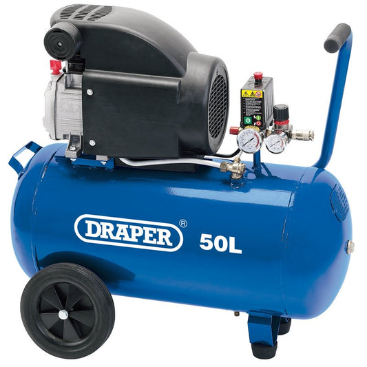 Draper Direct Drive Oiled Air Compressor, 50L, 1.5kW DRA-24981