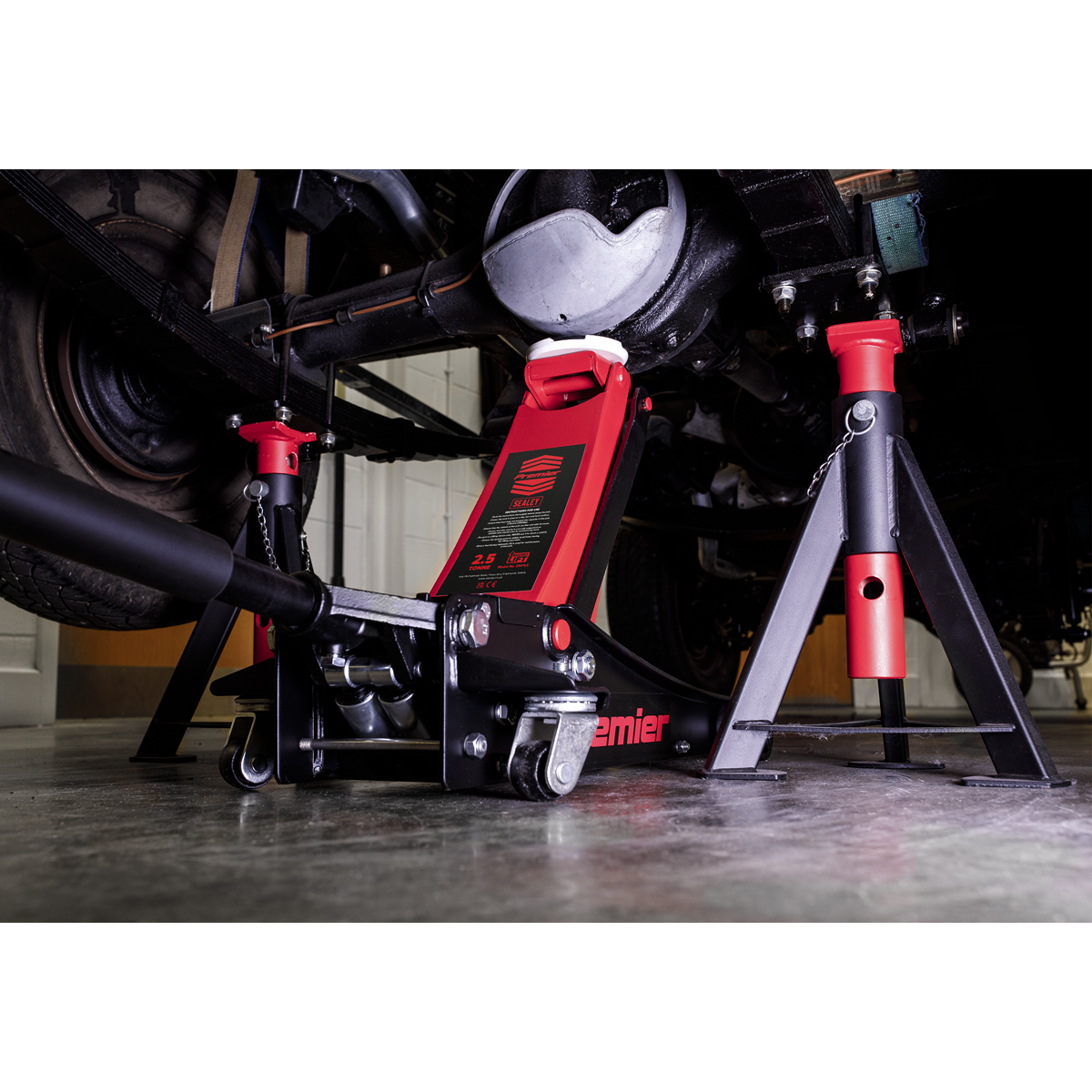 Sealey 2.5tonne Low Entry Trolley Jack with Rocket Lift 2501LE