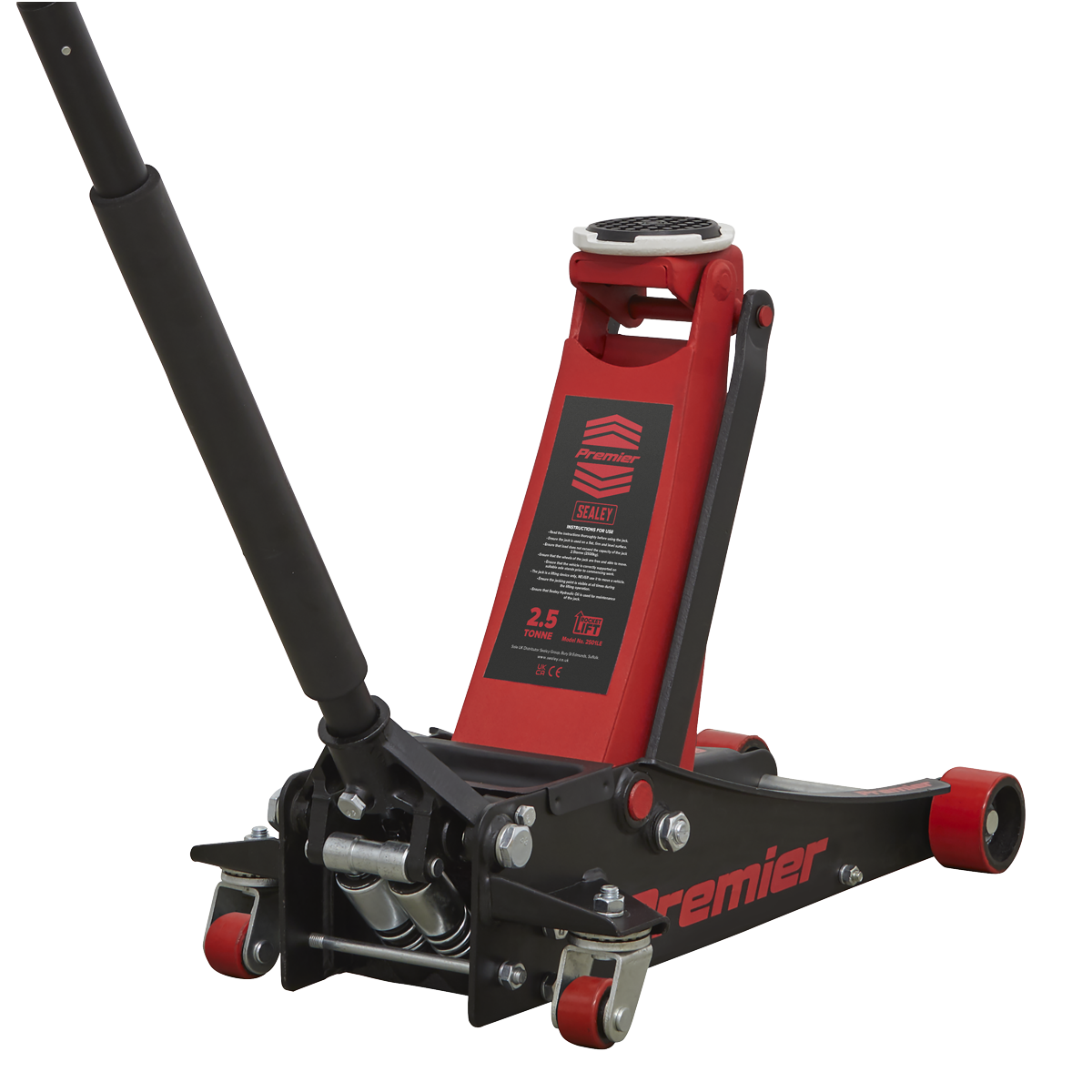 Sealey 2.5tonne Low Entry Trolley Jack with Rocket Lift 2501LE